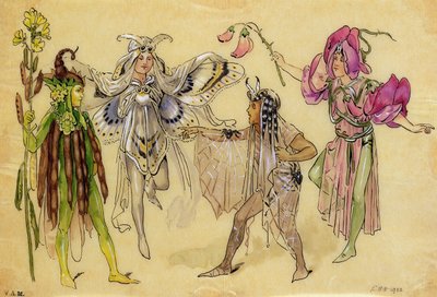 Vier feeënkostuums voor 